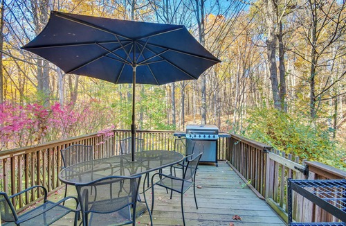 Lansing House | Deck & Game Room: Finger Lakes Family Retreat