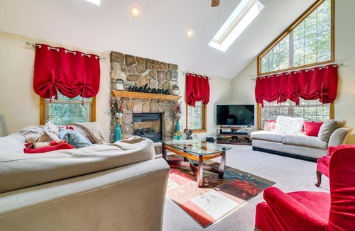 Locust Lake Village House | Deck & Screened Porch: Pocono Lake Vacation Rental