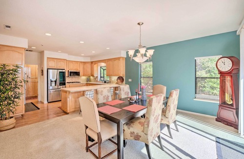 Glencoe House | Deck & Views: Lush A-Frame Cabin in Pioneer!