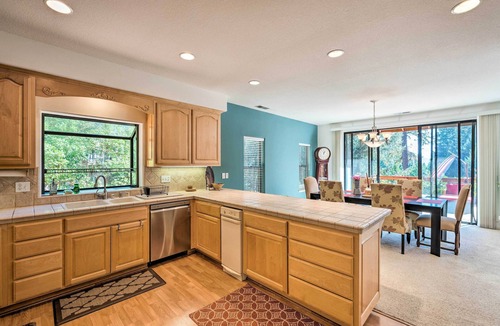 Glencoe House | Deck & Views: Lush A-Frame Cabin in Pioneer!