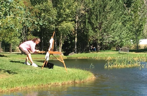Rigby Cabin | “Deer” Log Cabin with 2Q Log Beds, Bath and Kitchenette