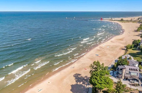 Macatawa House | Delightful Private Wooded Setting Stunning Harbor Views, Private Beach Access, Tennis