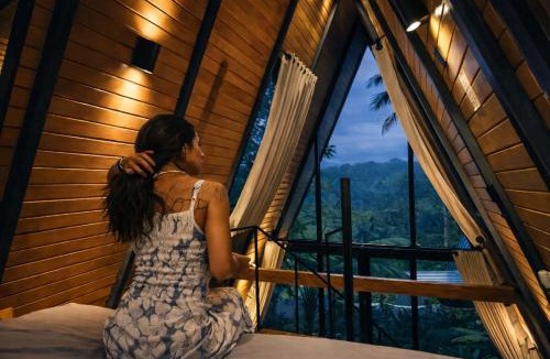 Payangan Villa | Delta Casa Ubud - A-Frame Jungle Retreat with Volcano View and Hot-Tubs