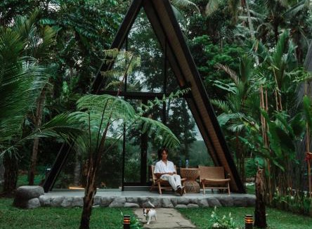 Payangan Villa | Delta Casa Ubud - A-Frame Jungle Retreat with Volcano View and Hot-Tubs