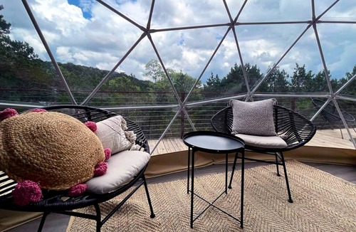 Oatmeal Cabin | Deluxe Glamping Austin, Ideal for a Romantic Vacation in Texas