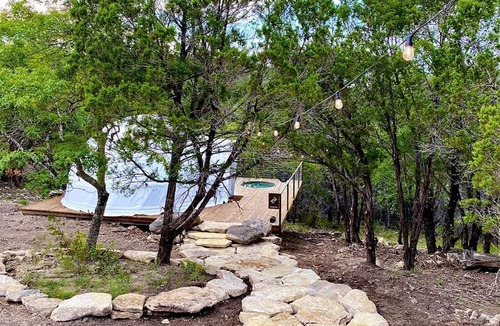 Oatmeal Cabin | Deluxe Glamping Austin, Ideal for a Romantic Vacation in Texas