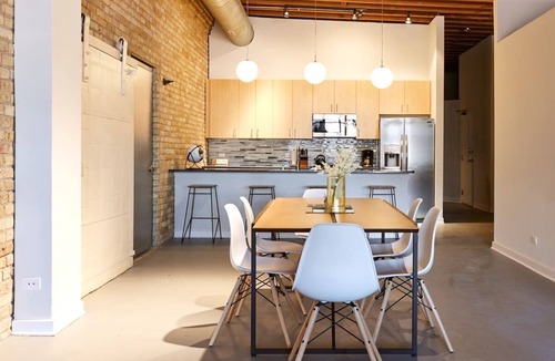 West Loop Apartment | Designer 3BR Luxury Penthouse in Heart of Fulton Market | Featured In Architectu