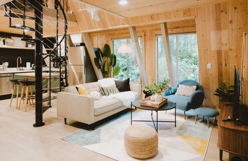 Skykomish Cabin | Designer A-Frame · Forest Hot Tub · Fire Pit