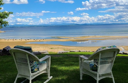 Willsboro House | Designer Lake Champlain Retreat with Adirondack Views & Private Waterfront
