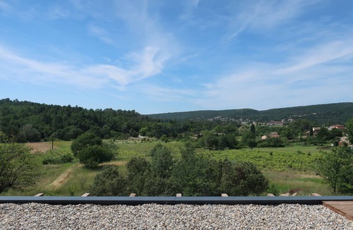 Goudargues House | Designer wooden house, bright, comfortable, large quiet terraces, far-reaching views, river
