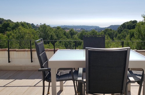 Bernia House | Detached house with terrace in the middle of a pine forest with sea view