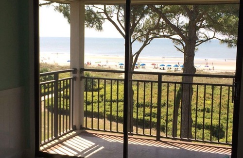 Hilton Head Condo | Direct Oceanfront: Million Dollar Sunrise Views & Steps to Coligny