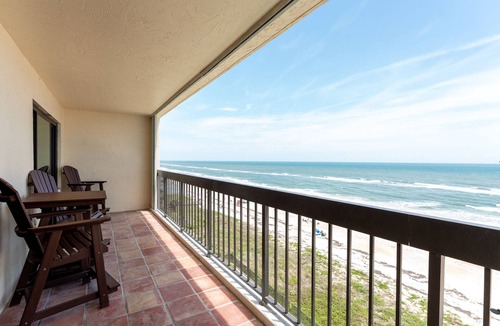 Ormond-by-the-Sea Condo | Direct oceanfront corner condo with big balcony, heated beachfront pool and garage parking