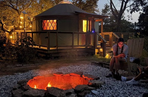 Gatesville Cabin | Disconnect to Reconnect: Hill Country Yurt Escape, Rustic Hill Country Glamping