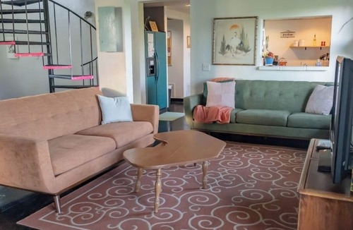Nocona Other | Discover rustic charm at Sunset Oaks, a peaceful 10-acre retreat in North Texas Hill Country. Stay in the Cozy Texas Cabin or Boho Farmhouse, meet friendly animals, and enjoy cozy comforts like a fireplace and jacuzzi tub. Workshops available.