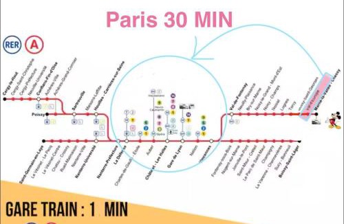 Chessy Apartment | Disney, very spacious comfortable 3 bedrooms family apartment, 8 pers, wifi, NETFLIX