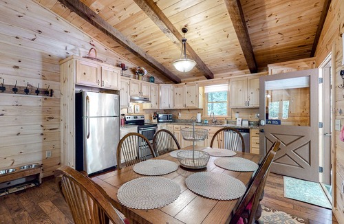 Aska Cabin | Dog-friendly cabin with private hot tub, fenced yard, and gorgeous location