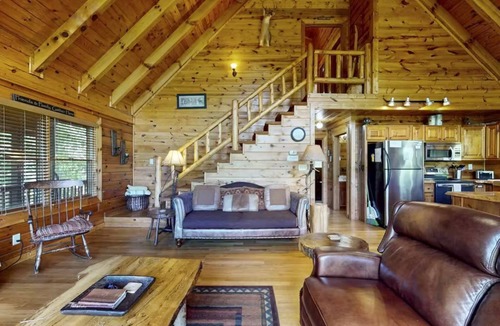 Necowa Cove House | Dog Friendly Cabin w/Hot Tub, Views & Game Room