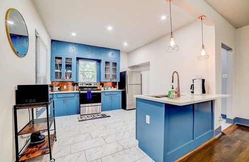 Highland Park House | Dog-friendly hideaway with a large, fenced yard, washer/dryer & AC