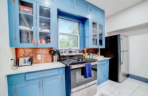 Highland Park House | Dog-friendly hideaway with a large, fenced yard, washer/dryer & AC