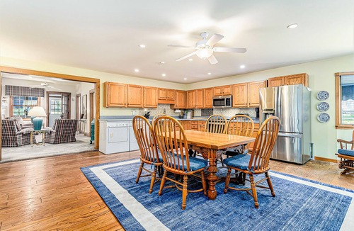 Grand Beach House | Dog-friendly home near beach with deck, grill, large backyard, wood fireplace