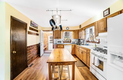 Wevertown House | Dog-friendly home with pool table, firepit, wood stove, deck, grill, & WiFi