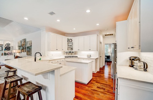 Riverplace House | Dog-friendly home with fenced yard, pool, office, piano, & W/D