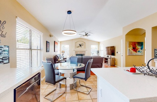 Lindsay Ranch House | Dog-friendly home with pool, grill, office, enclosed backyard, & fireplace