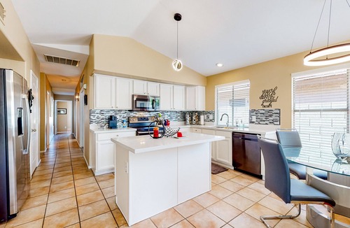 Lindsay Ranch House | Dog-friendly home with pool, grill, office, enclosed backyard, & fireplace