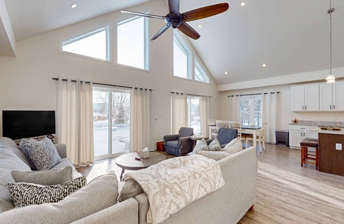 Schroon Lake House | Dog-friendly house w/shared sandy beach, lake views, bbq, patio, firepit, a/c
