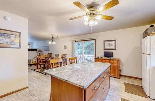 Mercer House | Dog-friendly lakefront home with a private beach, dock, firepit, & kayaks