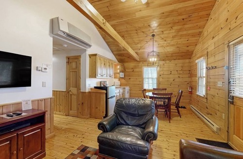 Northport Cabin | Dog-friendly nature lovers retreat with fireplace, WiFi, AC & playground