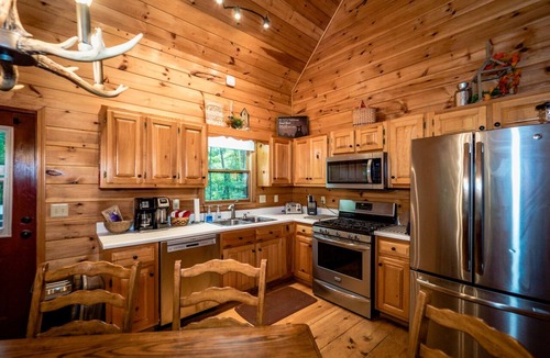 Walnut Mountain Cabin | Dog Friendly, Secluded Log Cabin, Hot-Tub, Fireplace, Fire Pit, Game Rm, King Bd