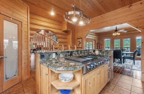 Sagle House | Dog Friendly Waterfront Log Home w/Private Dock
