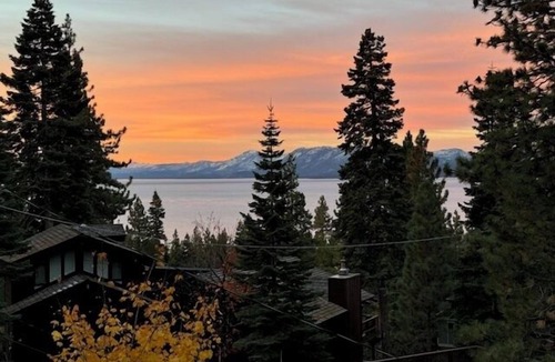 Lake Forest House | Dollar Point Retreat: High-Ceiling Lakeview Villa Perfect for Large Groups