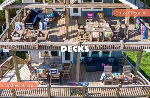 Port Bolivar House | Double Beachfront Bliss | 2 Side-by-Side Homes | 8BR | 2 Spas | Sleeps 24