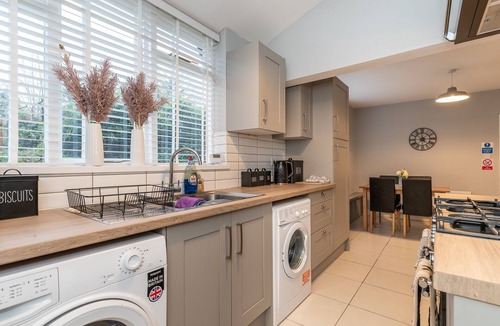 Castle Donington House | Double bedroom 1 with seating and work space