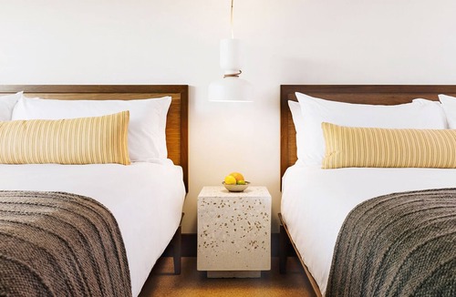 Sunset Junction House | Double Queen Room at Silver Lake Pool and Inn, Onsite Pool and Pets Allowed!