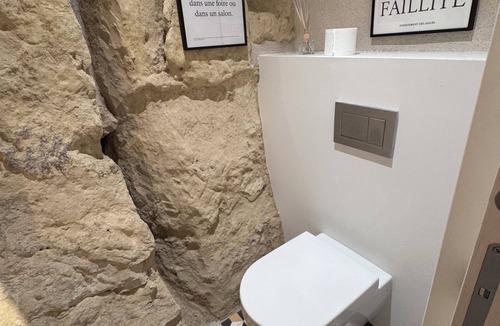 La Roche-Clermault Bed & Breakfast | Double troglodyte room with access to indoor pool