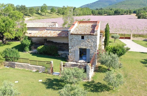 Lardiers House | Dovecote in stones in the middle of the lavenders