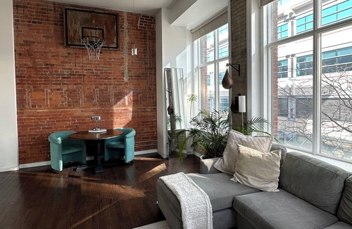 King West Village Condo | Downtown heritage brick loft with 16' ceilings