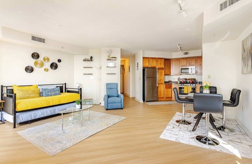 Downtown Condo | Downtown Silver Spring 2BR Skyline Balcony Suite Walkable to DC Metro LuxePad