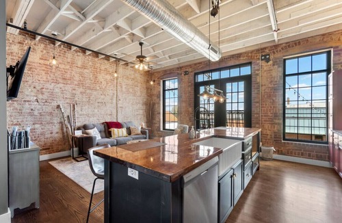 Perryville Apartment | Downtown Urban Loft above Restaurants