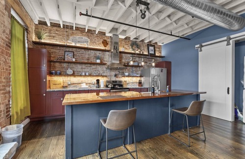 Perryville Apartment | Downtown Urban Loft above Restaurants