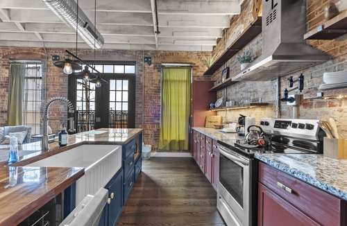 Perryville Apartment | Downtown Urban Loft above Restaurants