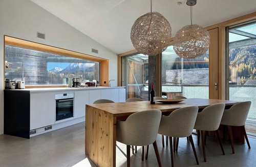 Engadin Scoul House | Dream holiday home "Buna Saira" with mountain views by the stream