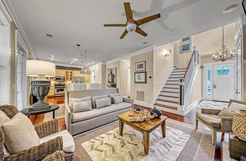 Laurel Grove House | Dream vacation home with 6-seater golf cart; screen porch; upstairs balcony