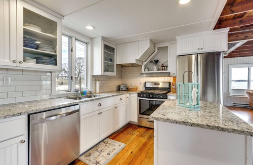 Westbrook Center House | Dreamy Waterfront Westbrook Home on Private Beach