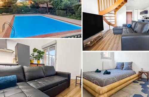 Toulouse North Apartment | Duplex moderne et lumineux avec piscine et parking