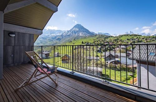 Albiez-le-Vieux Apartment | Duplex Near Slopes Balcony & Panoramic View
